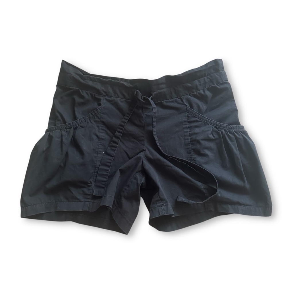 Pour La Frime Japanese Designer Paperbag Shorts Black